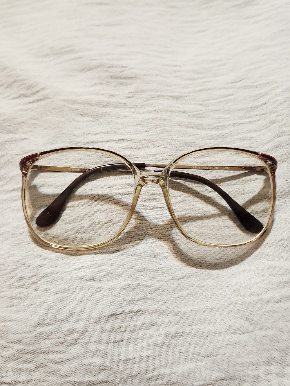Vintage 1970's-80's Round Oversized Plastic Glasses/Eyeglass Frame Charmant 4650